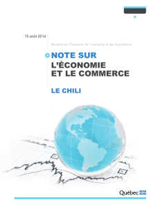 Note sur l`économie et le commerce – Chili