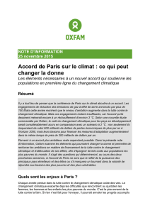 Accord de Paris sur le climat - Oxfam