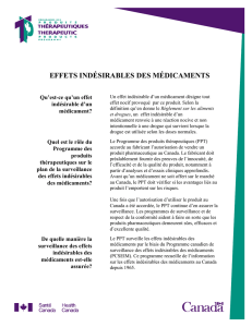 Effets indésirables des médicaments