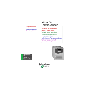 Guide d`exploitation ATV28H - Variateurs de vitesse et démarreurs