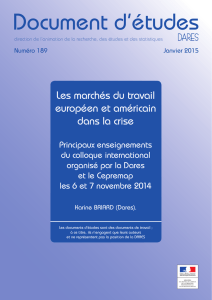 Les marchés du travail européen et américain dans la crise