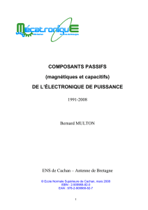 Composants passifs de l`électronique de puissance