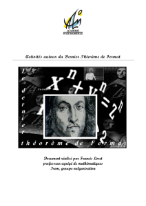 Activités autour du Dernier Théorème de Fermat