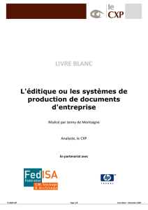 L`éditique ou les systèmes de production de documents d`entreprise