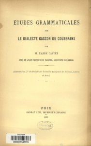 Études grammaticales sur le dialecte gascon du Couserans