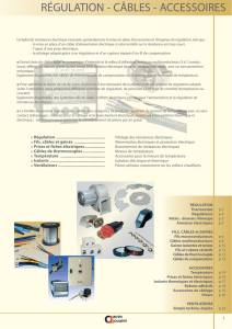 Catalogue "Accessoires-Câbles-Régulation"