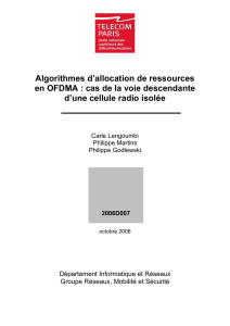 Algorithmes d`allocation de ressources en OFDMA : cas de la voie