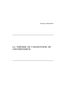 la th´eorie de l`homotopie de grothendieck - IMJ-PRG