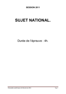 SUJET NATIONAL.