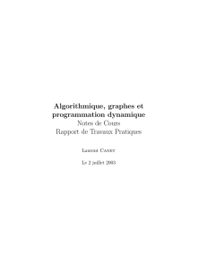 Algorithmique, graphes et programmation dynamique Notes