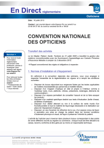 convention nationale des opticiens
