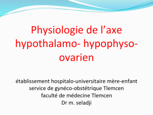 Physiologie de l`axe hypothalamo