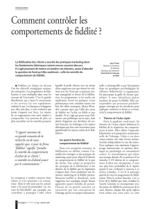 Comment contrôler les comportements de fidélité