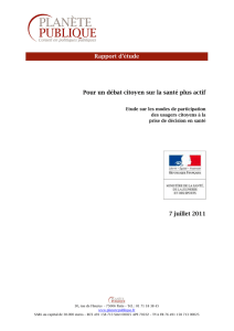 Pour un débat citoyen sur la santé plus actif