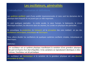 Les oscillateurs, généralités - Page d`accueil du site de Claude