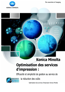 Konica Minolta Optimisation des services d`impression :