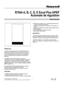 R7044 A, B, C, D, E Excel Plus HPEP Automate de régulation