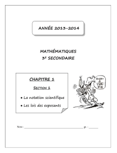 année 2013-2014 mathématiques 3e secondaire chapitre 1 section 1
