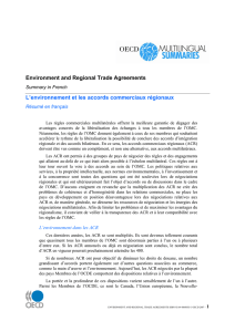 Environment and Regional Trade Agreements L