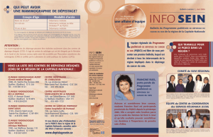 Bulletin numéro 1 - Programme québécois de dépistage du cancer