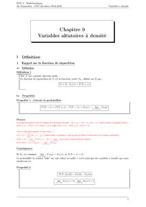 Variables à densité - Mathématiques en ECE 2