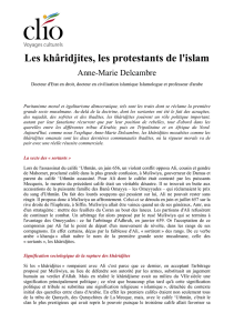 Les khâridjites, les protestants de l`islam