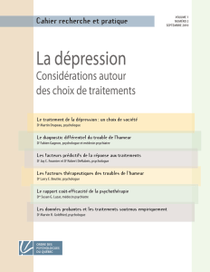 La dépression - McGill Psychotherapy Process Research Group