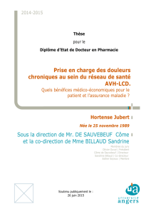 Prise en charge des douleurs chroniques au sein du réseau