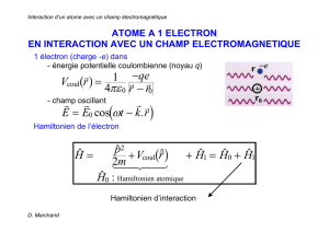 Interaction atome avec champ - ESPCI