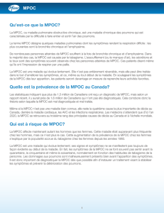 MPOC Qu`est-ce que la MPOC? Quelle est la prévalence de la