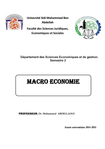 Macro-économie - Faculté des Sciences Juridiques, Economiques
