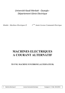 MACHINES ELECTRIQUES A COURANT ALTERNATIF