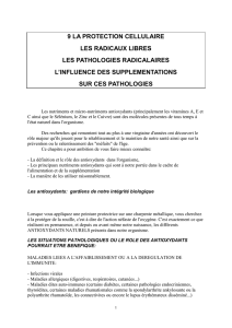 9 la protection cellulaire les radicaux libres les
