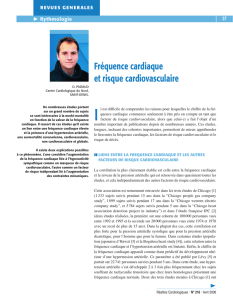 Fréquence cardiaque - Realites Cardiologiques