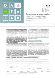 Formations environnementales - Observation et statistiques