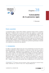 Vulnérabilité de la personne âgée