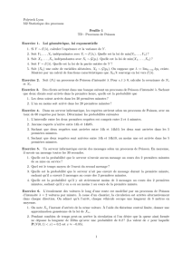 Polytech Lyon M2 Statistique des processus Feuille 1 TD