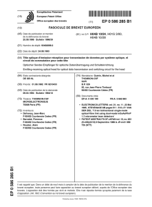 Tête optique d`émission-réception pour transmission de données