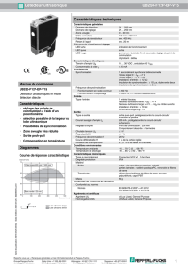 1 Détecteur ultrasonique UB250 F12P EP V15