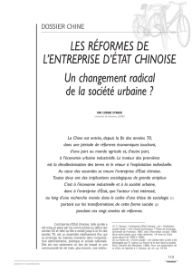 les réformes de l`entreprise d`etat chinoise