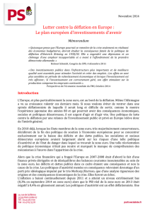 Lutter contre la déflation en Europe : Le plan