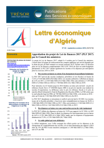 Lettre économique d`Algérie