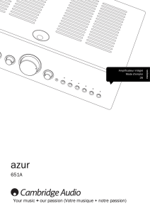 AP304912 Azur 651A User`s Manual - 03 French