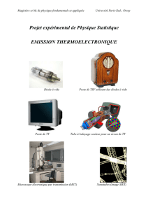 Émission thermoélectronique - Université Paris-Sud