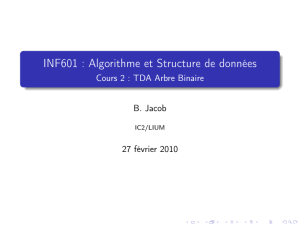 INF601 : Algorithme et Structure de données - Cours 2 : TDA