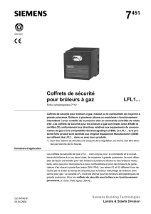 7451 Coffrets de sécurité pour brûleurs à gaz LFL1