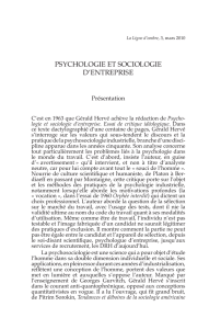 psychologie et sociologie d`entreprise