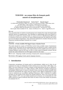 TCOF-POS : un corpus libre de français parlé annoté en