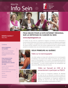 Info Sein - Programme québécois de dépistage du cancer du sein