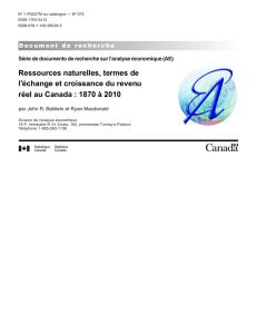 Ressources naturelles, termes de l`échange et croissance du revenu